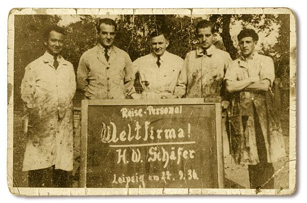 Foto der Schultafelfabrik von 1936